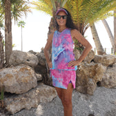 Tie Dye Skort Purple Pink Blue